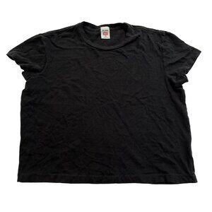 Re/Done x Hanes 90s Baby Tee in Vintage Black